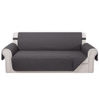 Luxshare Home Reversible 4 Seater Sofa Cover 91" Large, Sofa, Dark Grey