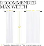 NICETOWN RV Curtains for Camper Windows, White Curtains for Kitchen, Home Decoration Light Filtering Drapes for Small Window (42 inches Wide by 36 inches Long, 1 Pair)