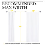 NICETOWN RV Curtains for Camper Windows, White Curtains for Kitchen, Home Decoration Light Filtering Drapes for Small Window (42 inches Wide by 36 inches Long, 1 Pair)