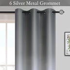 SimpleHome Ombre Room Darkening Curtains 63 inch Long for Bedroom,Gradient Grey White to Gray Light Blocking Thermal Insulated Grommet Curtains Window Drapes for Living Room,2 Panels, 42x63 inches
