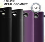 SimpleHome Ombre Room Darkening Curtains 84 inches Length for Bedroom,Grommet Gradient Light Blocking Purple and Black Window Curtains for Living Room,2 Panels, 52x84 inches