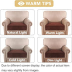 H.VERSAILTEX Velvet Stretch Couch Cushion Cover Plush Cushion Slipcover for Chair Cushion Furniture Protector Seat Cushion Sofa Cover (1 Piece Armchair Cushion Covers, Burnt Brick)