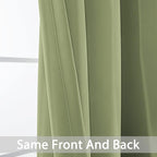Yakamok 84 Inch Length Blackout Curtains for Bedroom, Light Blocking Drapes Room Darkening Thermal Insulated Solid Grommet Panels for Living Room, (62Wx84L, Sage Green, 2 Panels)
