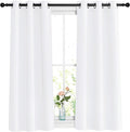NICETOWN White Room Darkening Curtain Panels - Thermal Insulated Grommet 50% Room Darkening Window Drapes and Curtains for Bedroom/Basement (Set of 2, W37 x L54)