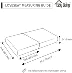 Easy-Going Stretch Individual Loveseat Couch Cushion Cover Sofa Cushion Furniture Protector Sofa slipcover Soft Flexibility with Elastic Bottom (2-Piece Loveseat Cushion Cover, Greyish Green)
