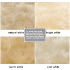 Ciicool Beige Faux Fur Sheepskin Rug 8 x 10 Feet, Large Sofa Fluffy Carpet