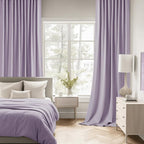 MIULEE Lilac Back Tab Blackout Curtains 52x96 Inch Long 2 Panels Set