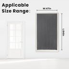 Sovtfides Magic Tape Blackout Curtains for Bedroom No Drillng Self Adhesive Curtains No Rod Small Window, 47" W X 84" L, Grey, 1 Panel