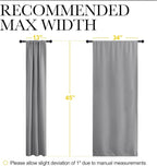 NICETOWN Short Room Darkening Curtains for Kitchen - Home Decoration Thermal Insulated Rod Pocket Blackout Blinds & Drapes for Small Windows (Silver Grey, 2 Panels, W34 x L45 -Inch)