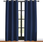 NICETOWN Blackout Curtain Panels, Navy, 1 Pair, 42 by 80-inch, Window Treatment Energy Saving Thermal Insulated Solid Grommet Blackout Drapes/Draperies