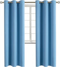 BGment Sky Blue Room Darkening Curtains 84 Inch for Living Room - 2 Panels