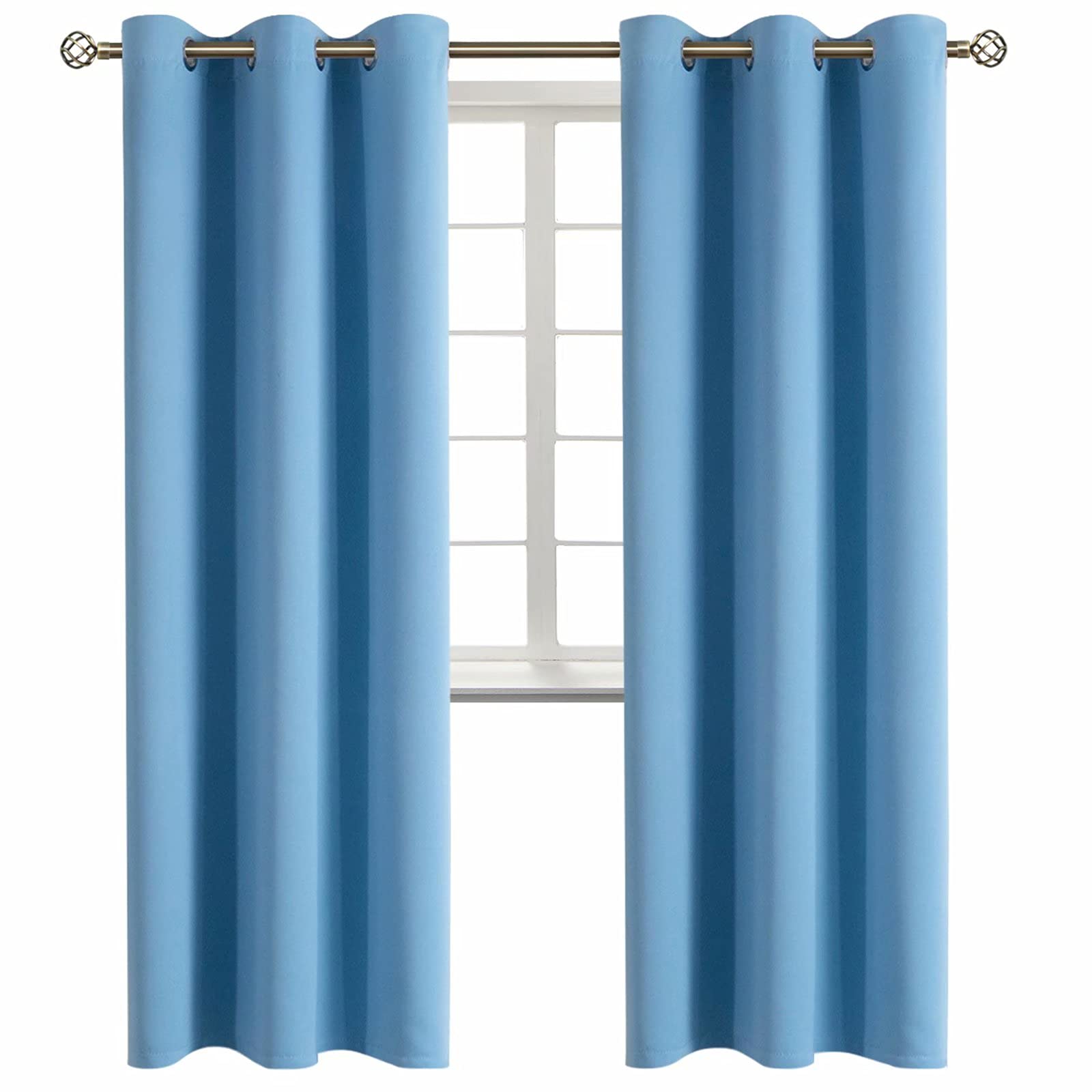 BGment Emerald Green Blackout Curtains for Bedroom 72 Inch Long - 2 Panels