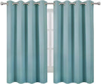 LEMOMO Stone Blue Thermal Blackout Curtains/52 x 54 Inch/Set of 2 Panels Room Darkening Curtains for Bedroom