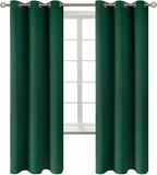 BGment Blackout Curtains for Kids Bedroom - Grommet Thermal Insulated Room Darkening Curtains for Living Room, Set of 2 Panels (42 x 72 Inch, Emerald)