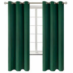 BGment Blackout Curtains for Kids Bedroom - Grommet Thermal Insulated Room Darkening Curtains for Living Room, Set of 2 Panels (42 x 72 Inch, Emerald)