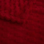 Puncuntex Red Throw Blanket 90"×90" inches Fuzzy 3D Jacquard Decorative Flannel Fleece Super Soft Plush Cozy Blanket for Couch Sofa Chair Lightweight