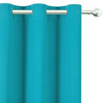 LEMOMO Blackout Curtains 66 x 72 Inch Long Teal Curtains Set of 2 Panels Room Darkening Curtains for Bedroom and Living Room