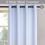 SimpleHome Ombre Room Darkening Curtains for Boys Bedroom, Gradient Grey White to Black Light Blocking Thermal Insulated Grommet Window Curtain for Living Room,1 Panel, 52x84 inches