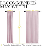 NICETOWN Kitchen Curtains, Privacy & Light Block Out Window Curtains & Drapes for Loft, Cupboard, Cafe, Girls Bedroom (Lavender Pink, 34 in x 54 in (W x L), 2 Panels)