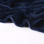 TASTHROW Large Flannel Fleece Throw Blanket, 50×70 Inch - Cozy Lightweight Thick Blanket - All Seasons Suitable for Women, Men and Kids (Two Pack, Navy)