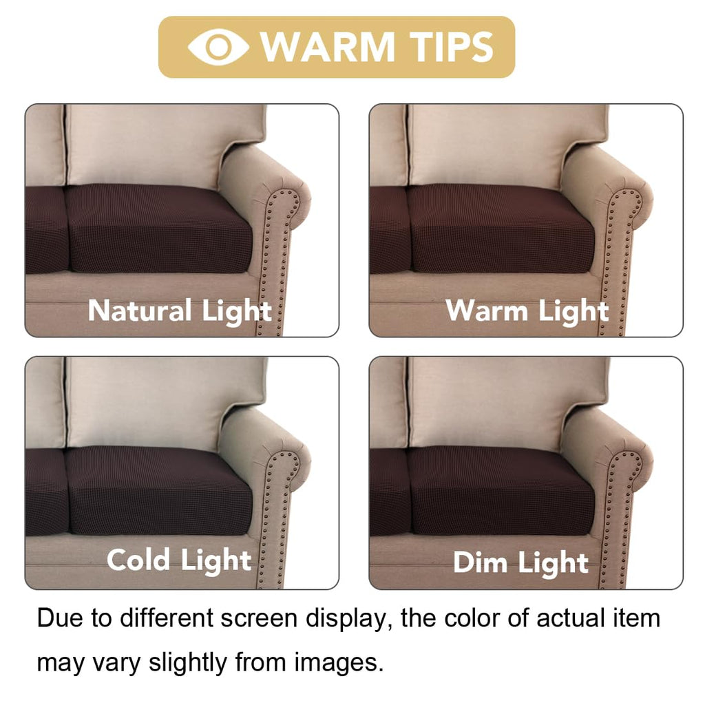 H.VERSAILTEX Super Stretch Stylish Cushions Covers/Furniture Cover Spandex Jacquard Small Checked Pattern Super Soft Slipcover Washable Individual