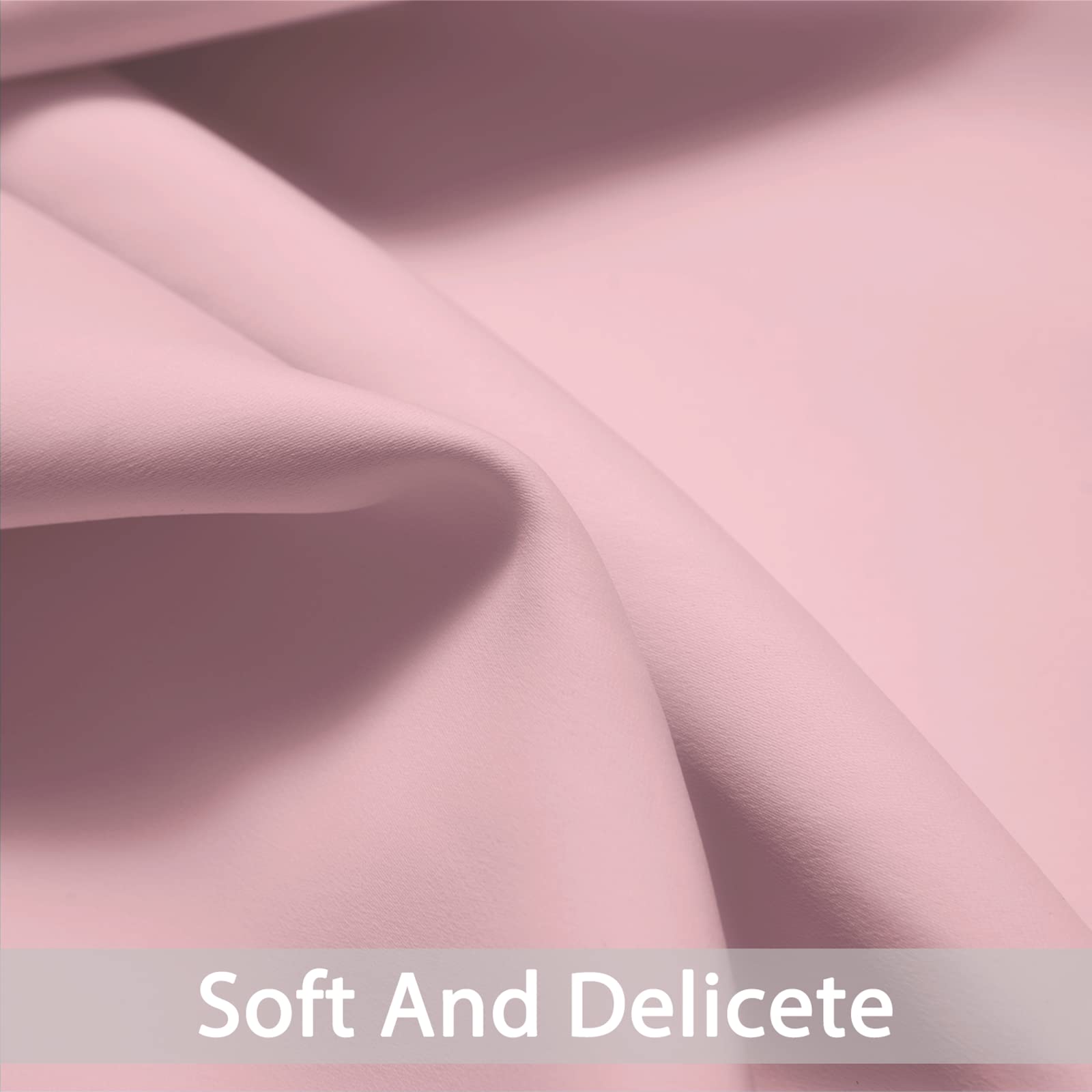 Yakamok Pink Room Darkening Window Curtains 52x36 Inch for Kitchen