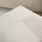 Fancy Homi 2 Packs Cream Lumbar Decorative Throw Pillow Covers 14x22 Inch for Living Room Couch Bed Sofa, Rustic Farmhouse Boho Home Decor, Soft Striped Corduroy Rectangle Accent Cushion Case 35x55 cm
