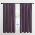 NICETOWN Blackout Curtains for Living Room, Plum, 2 Panels, 42 by 63, Darkening Window Curtain Panels, Easy-Care Solid Thermal Insulated Draperies/Drapes for Daughter Room
