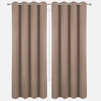 LEMOMO Blackout Curtains 52 x 90 Inch Long Cappuccino Curtains Set of 2 Panels Room Darkening Curtains for Bedroom and Living Room