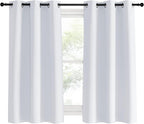 NICETOWN Room Darkening Draperies Curtains Panels, Greyish White, 2 Panels, 42 by 60, Window Treatment Thermal Insulated Grommet Room Darkening Curtains/Drapes for Bedroom