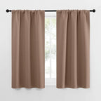 NICETOWN RV Blackout Curtains for Camper Windows, Window Treatment Thermal Insulated Rod Pocket Small Blackout Draperies/Drapes for Bedroom/Kitchen (Cappuccino, Set of 2, 29" Wide by 50" Long)