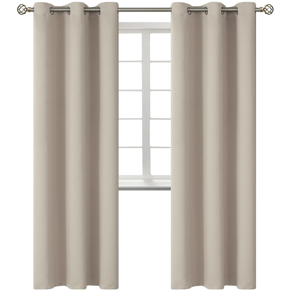 BGment Camel Room Darkening Curtains 84 Inch for Living Room - 2 Panels