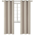 BGment Camel Room Darkening Curtains 84 Inch for Living Room - 2 Panels
