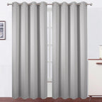 LEMOMO Blackout Curtains 52 x 120 Inch Long Light Grey Curtains Set of 2 Panels Room Darkening Curtains for Bedroom and Living Room