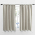 NICETOWN Blackout Curtains for Living Curtains, Room Darkening Window Curtain Panels, Easy-Care Solid Thermal Insulated Draperies/Drapes for Daughter Room (Natural, 2 Panels, 42 by 48)