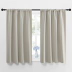 NICETOWN Blackout Curtains for Living Curtains, Room Darkening Window Curtain Panels, Easy-Care Solid Thermal Insulated Draperies/Drapes for Daughter Room (Natural, 2 Panels, 42 by 48)