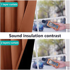 NICETOWN Burnt Orange 100% Blackout Lined Curtains, 2 Thick Layers Completely Blackout Window Treatment Panels Thermal Insulated Drapes for Kitchen (1 Pair, 42" Width x 63" Length Each Panel)