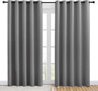 NICETOWN Bedroom Curtains Blackout Drapery Panels, Three Pass Microfiber Thermal Insulated Solid Ring Top Blackout Window Curtains/Drapes (Two Panels, 70 x 84 inches)