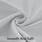 Yakamok Blackout Curtains 38x63 inch Greyish White Thermal Drapes-Bedroom