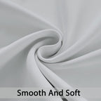 Yakamok Blackout Curtains 38x84 inch Greyish White Thermal Drapes-Bedroom