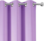 LEMOMO Blackout Curtains 52 x 45 inch Lavender Curtains Set of 2 Panels/Thermal Insulated Room Darkening Bedroom Curtains