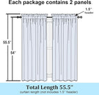 Simplebrand Rod Pocket Top Solid Voile Sheer Curtains for Bedroom, 54 Inch Length Drapes Set of 2, Lightweight and Light Filtering Elegant Aqua Curtains Panels Window Treatment, 42W×54L, Aqua