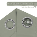 H.VERSAILTEX Blackout Patio Curtains 100 x 96 Inches for Sliding Door Extral Wide Blackout Curtain Panels Thermal Insulated Room Divider - Grommet Top, 8' Tall by 8.5' Wide - Sea Grass