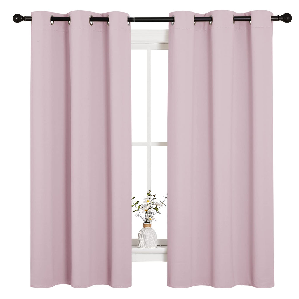 NICETOWN Grey Blackout Curtains for Bedroom 42" Wide x 63" Long 2 Panels