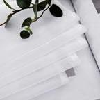 MIULEE 2 Panels Kitchen Tiers Half Window Sheer Curtains Rod Pocket Voile Drapes for Kitchen Bathroom Small Windows 29 by 24 Inch White