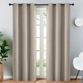 Yakamok Blackout Curtains 38x84 inch Natural Thermal Drapes-Bedroom
