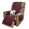 U-NICE HOME Reversible Recliner Chair Covers, Burgundy/Tan