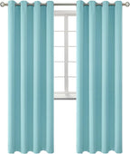 BGment Blackout Curtains - Grommet Thermal Insulated Room Darkening Bedroom and Living Room Curtains, Set of 2 Panels (52 x 84 Inch, Baby Blue)