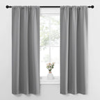 NICETOWN Kitchen Window Curtains 63 Long - Home Decoration Thermal Insulated Rod Pocket Blackout Blinds & Drapes for Small Windows (Silver Grey, 2 Panels, W34 x L63 -Inch)