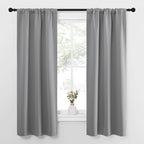 NICETOWN Kitchen Window Curtains 63 Long - Home Decoration Thermal Insulated Rod Pocket Blackout Blinds & Drapes for Small Windows (Silver Grey, 2 Panels, W34 x L63 -Inch)